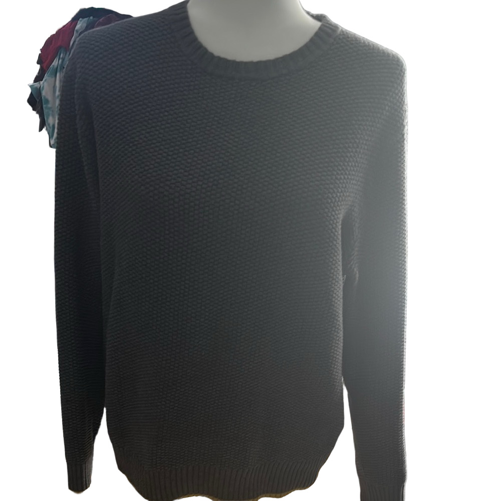 Black Crewneck Sweater with Long Sleeves